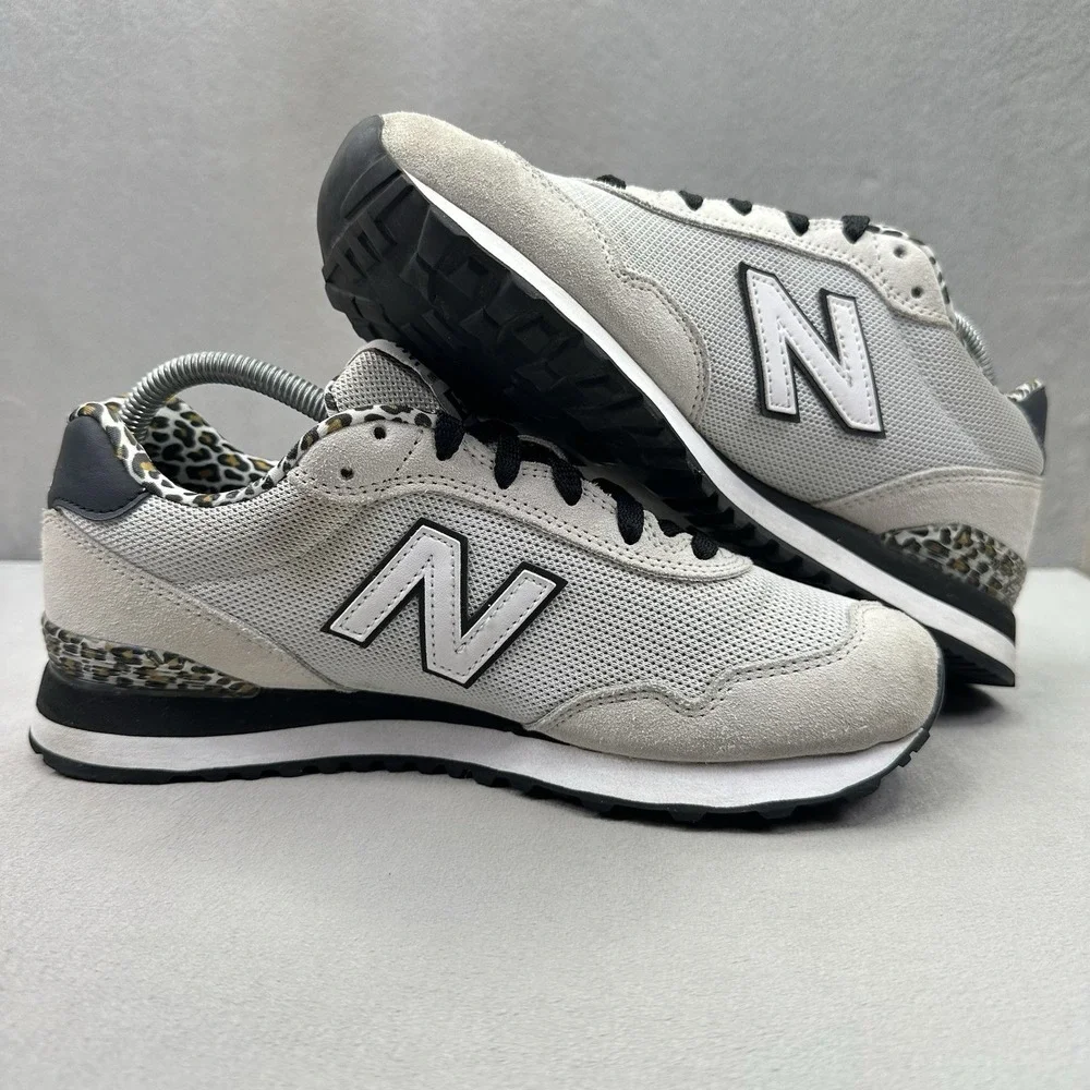 Womens Size 9 (B) New Balance 327 Shoes Grey White Leopard